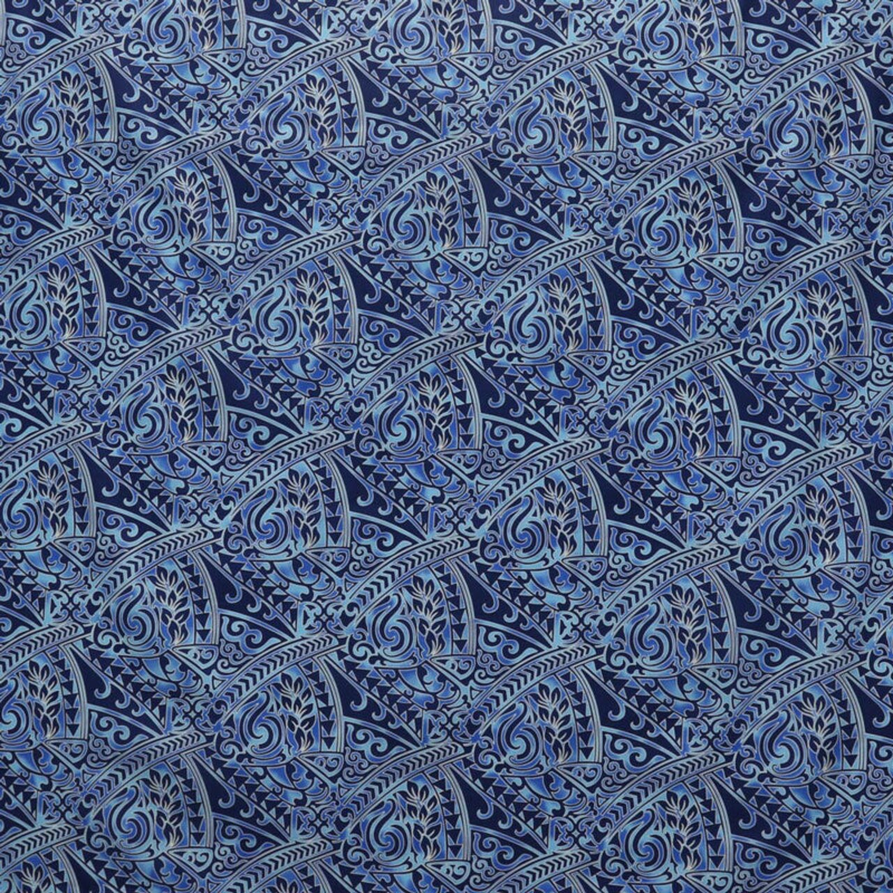 1 Yard Traditional Polynesian Tattoo Triangle Formation Poly Cotton Fabric 45 Inch Width
